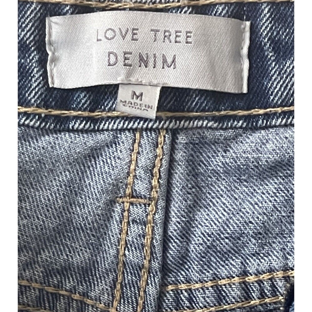 LOVE TREE DENIM JEAN SHORTS SIZE M FRAYED DISTRESSED (see pics for measurements) - Picture 5 of 10